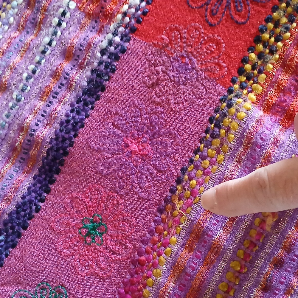 Boho Style colorful scarf - Picture 4 of 7